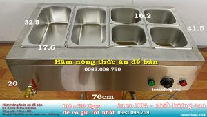 Hâm nóng thức ăn để bàn